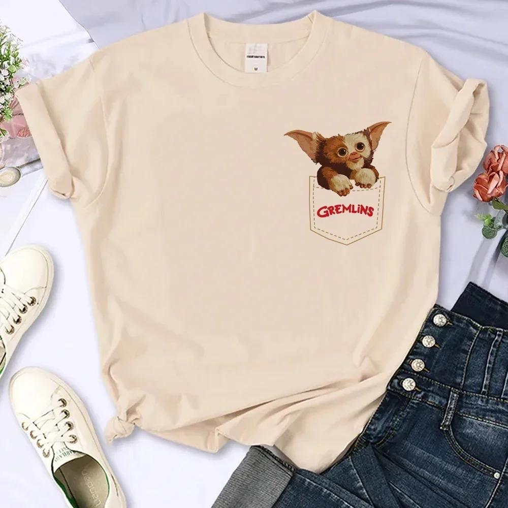 Women's Gremlins T-Shirt Anime Streetwear Funny T-Shirt Designer Women's Clothing Aesthetic Apparel