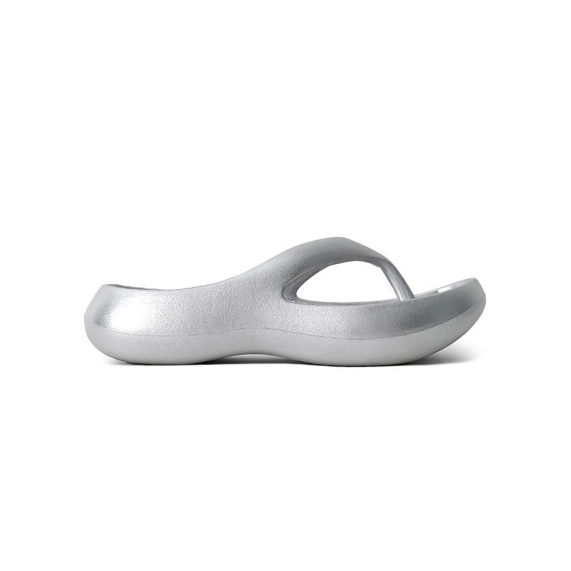 

Non-slip home wear, step on shit feeling, thick-soled flip-flops women s 2025 summer new pinch feet, sexy beach shoes, outer shoes 34