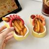 Ceramic French Fries Dish Cute Flip Flops French Fries Plate Cute Ceramic Bowl Flip Flops Shaped Snack Chip Soy Sauce