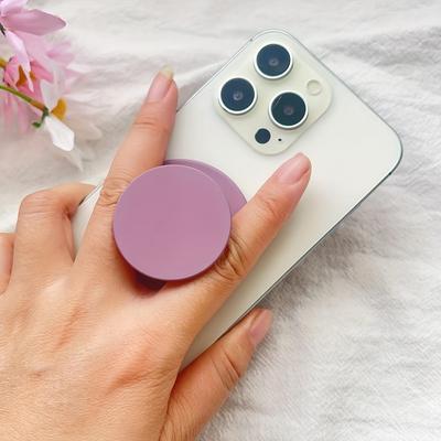 1pc Round Magnetic Air Cushion Stand, Portable Lightweight Foldable Smartphone Ring Holder with Colorful Design,Lazy Selfie Grip