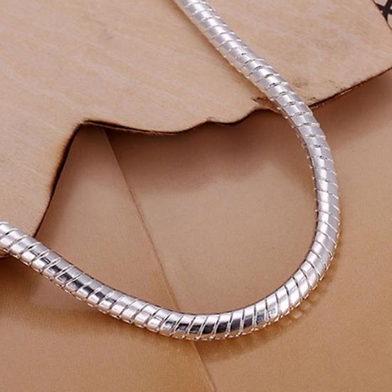 Bracelet Thin Stylish Silver Plated Women Shining Bangle for Party