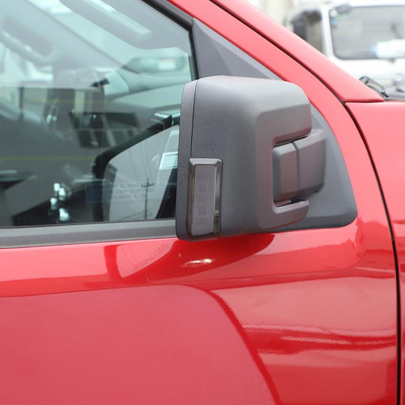 Car Reverse Mirror Turn Signal Light Lamp Decoration Guard For Ford F150 2021 Up Accessories Smocked Black