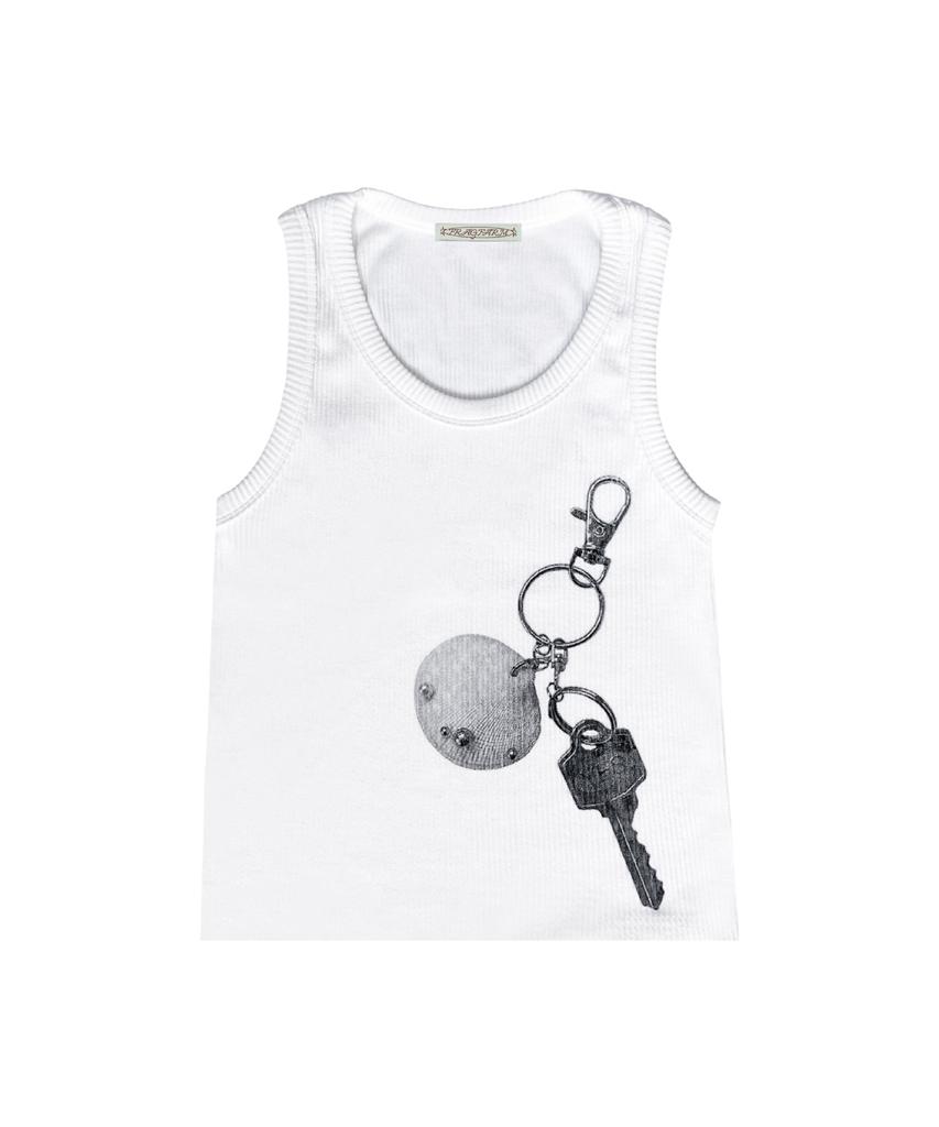 Peulaegeupam Shell Keyring Sleeveless Top (2 Colors)