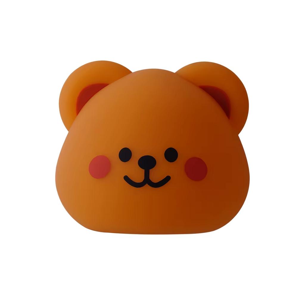 Cartoon Silicone Night Light for Kids Bedroom USB Rechargeable Soft Touch Animal Lamp Nursery Gift