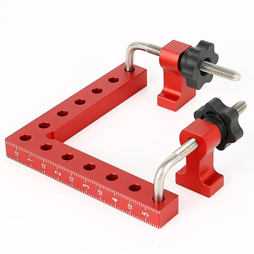 90° 140mm Aluminum Alloy Metal Corner Clamps For Woodworking Positioning Fixed Right Angle Clamp Corner Clamp High Precision Measuring Tool