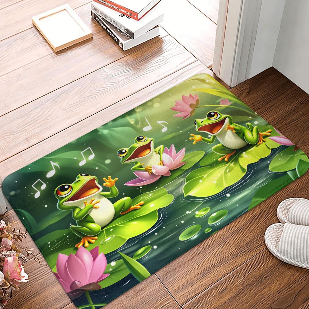 Realistic 3D Wolf  Peeking Out Of Torn Doormat Anti-Slip Bathroom Kitchen Mat Living Room Floor Door Entrance Carpet Rug