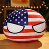 Cartoon Polandball Country Ball Toy Plush Pendant Plush Doll National Flag Ball USSR USA FRANCE RUSSIA UK JAPAN GERMANY ITALY