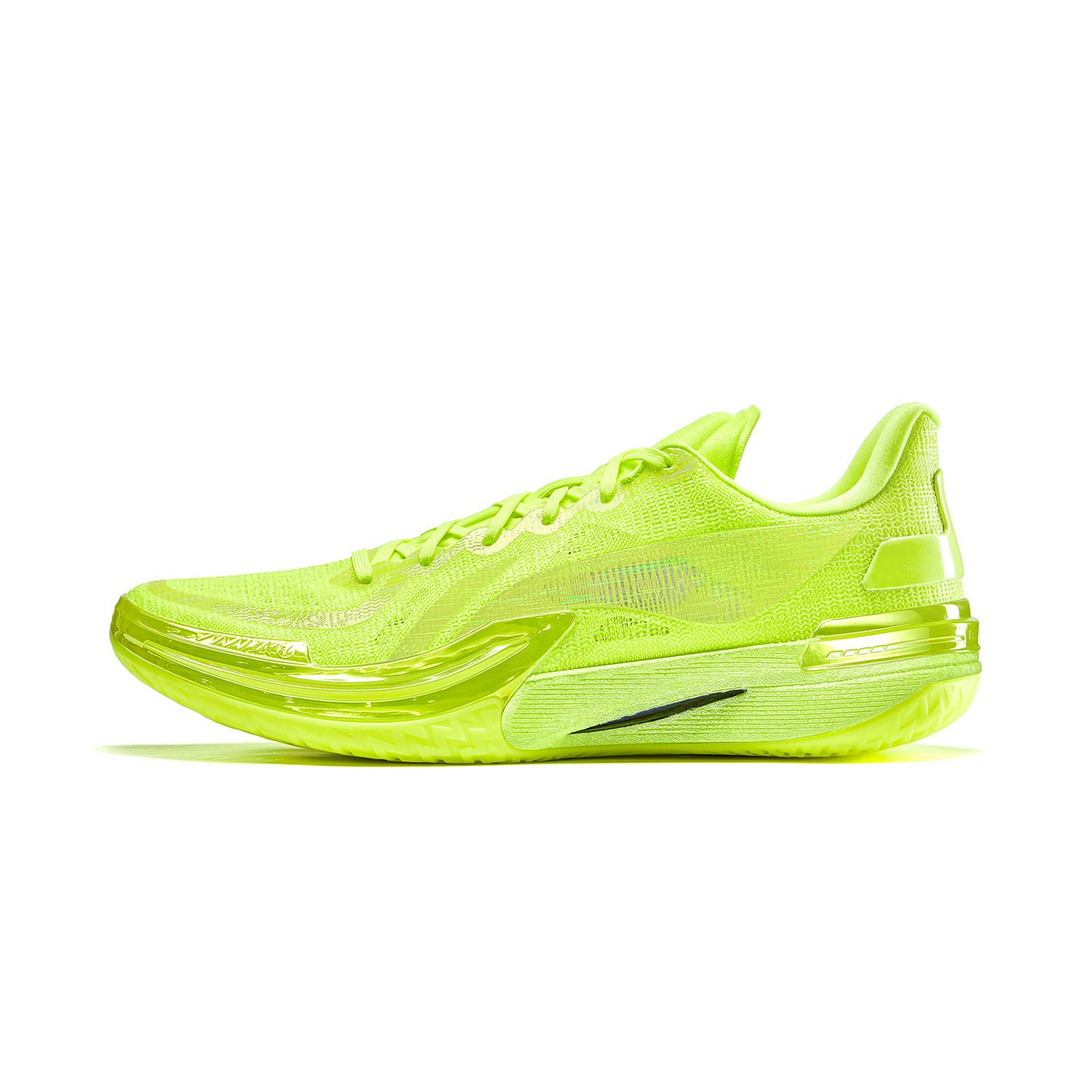 Li Ning Men's Yellow/Green Gamma Basketball Shoes Low Top Fluorescent Abav035-30 Cm