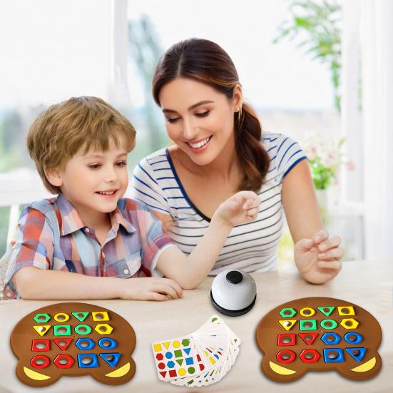 1 Set Geometry Shape Matching Game Toddlers Boys Girls Logic Focus Training Color Shape Learning Educational Toy Multi-player Interactive