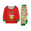 Christmas Print Cute Family Set Pajamas, Home Clothes, Family Set Long Sleeve Top Pants Set