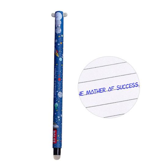 Smazatelná propiska 0,7 mm s černým inkoustem, s měkkým úchopem šetrným k pokožce, roztomilé zvířecí víčka, design s tlačítkem, doplňovatelné tužky, školní potřeby