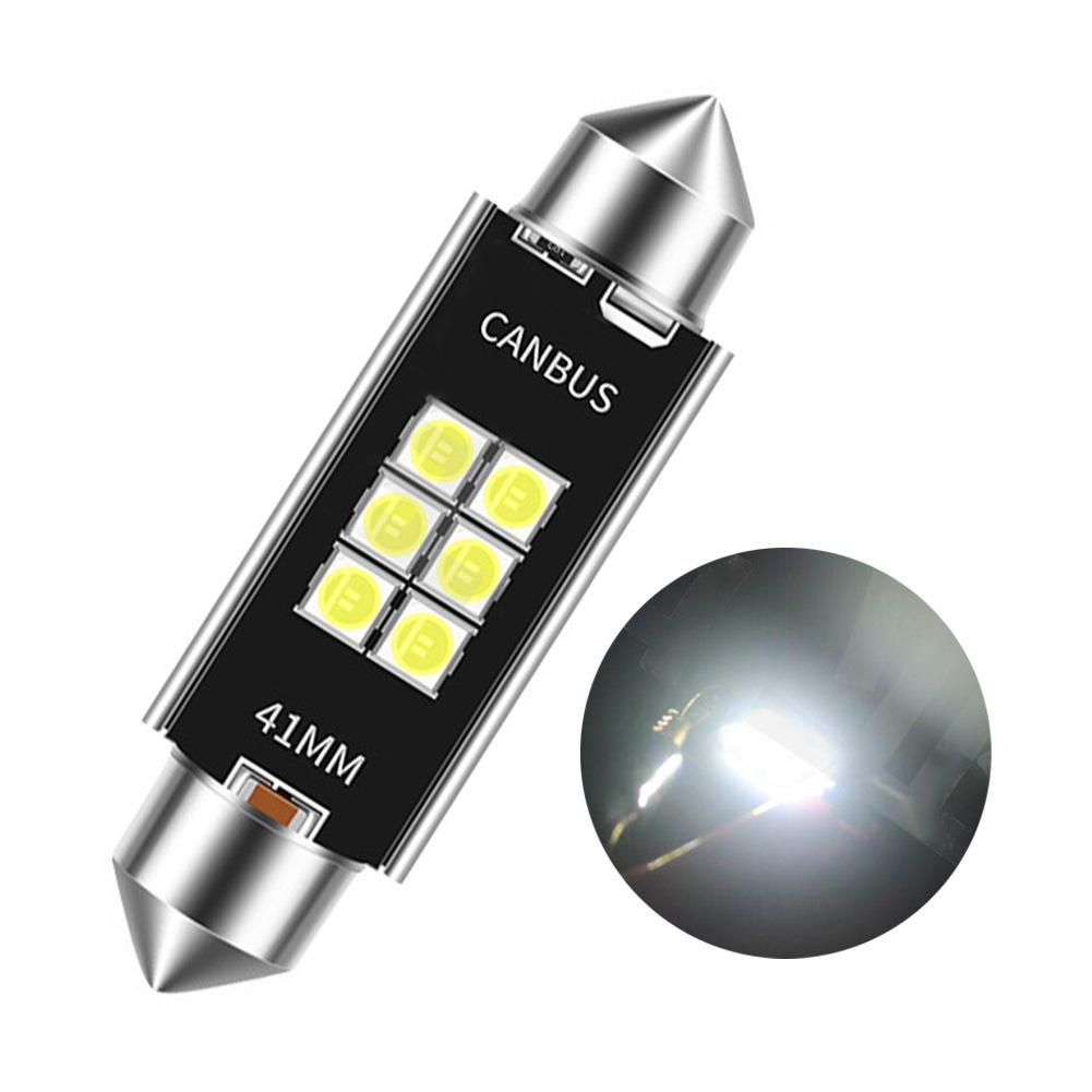 2ks 12V C5W 31mm 36mm 39mm 41mm 3030 6 SMD podsvícení auta Auto interiér kupole žárovka na čtení bílá