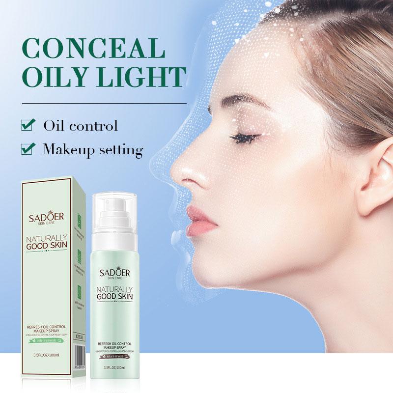 Sadoer Refreshing Oil Control Makeup Spray, Moisturizing, Refreshing Oil Control, Non-face Makeup, Brightening Skin Tone