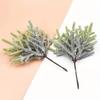 12 Pcs/2 Bundles Artificial Plants Fake Pine Vases Christmas Decorations for Home Wedding DIY Gifts Box Wreath Scrapbooking Plastic Flowers