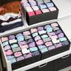 24Grids Fabric Foldable Storage Box for Sock, Underwear, Tie and Sock, Belt Storage Box Foldable Storage Box, Sock Underwear Organizer Dividers