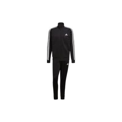 Three Stripe Casual Sports Solid Color Logo Long Sleeve Set Men Sets Black GK9651