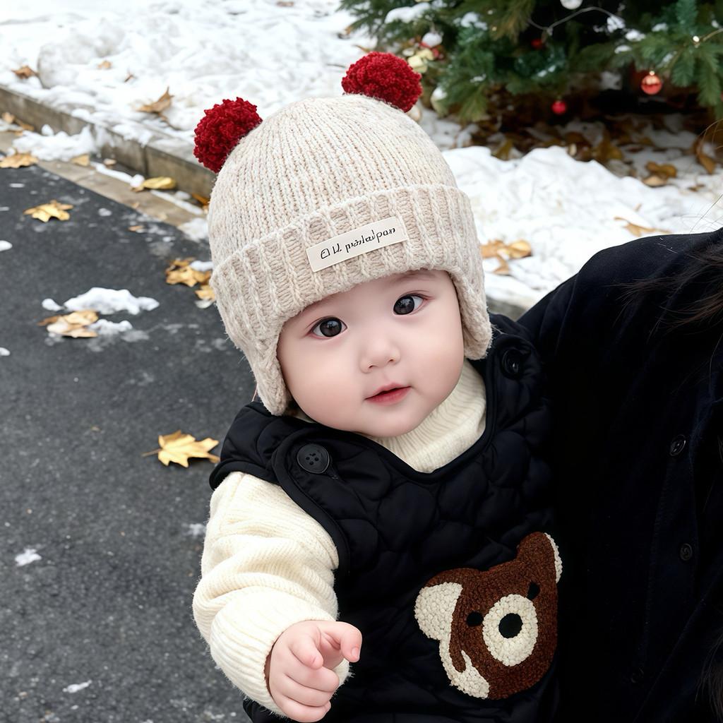 Baby Knit Hat Winter Warmth For Toddler Girls Boys With Earmuff Protection For Cold Weather