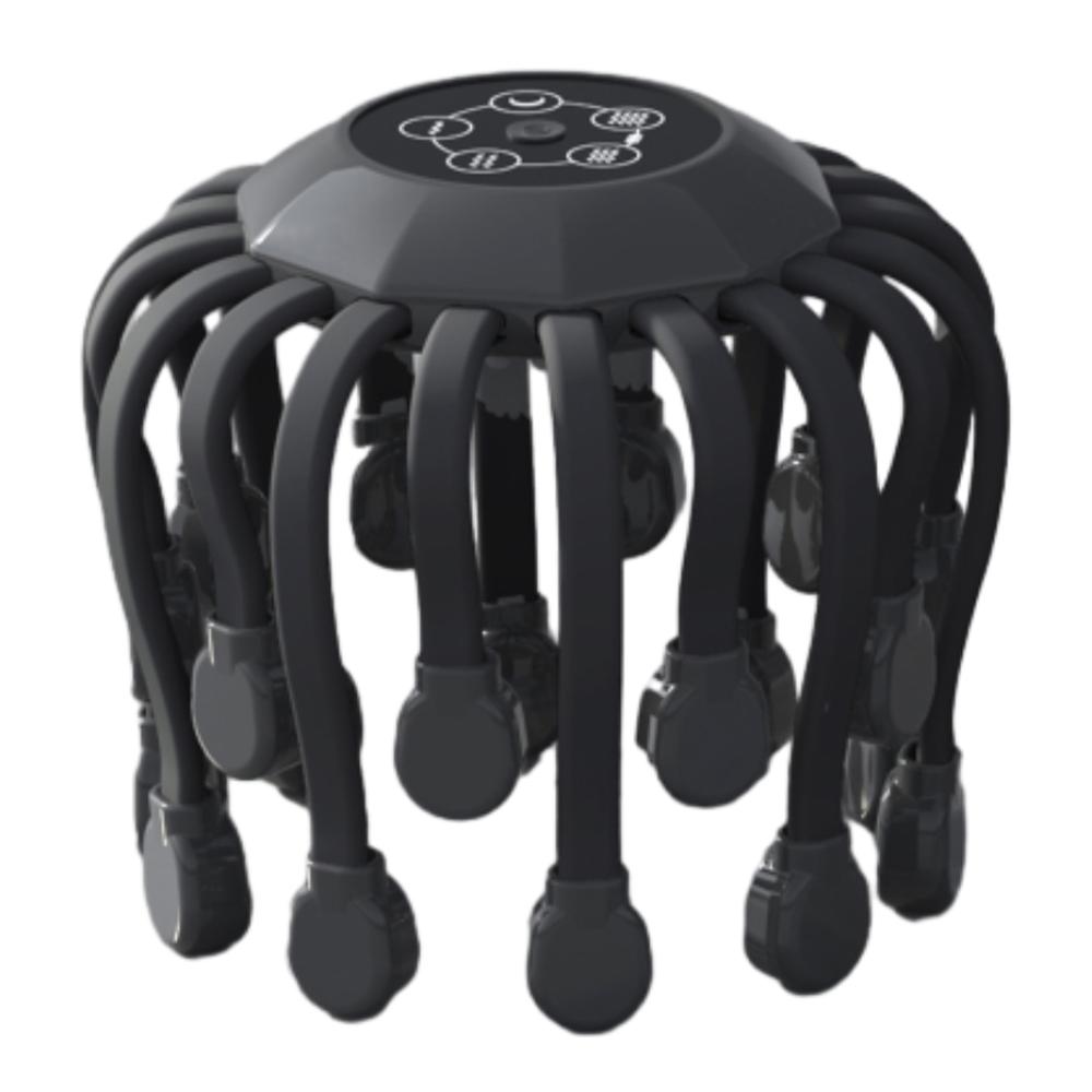 24 Heads Octopus Claw Head Massager Electric Scalp Massager 24 Point Vibration Massage Scratcher Bluetooth Music Relaxation