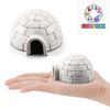 Modelo Pequeno de Igloo Decoração The Office Ornamento de Casa Simulada Foto Árvore de Natal para Quarto Figuras de Fazenda de Plástico