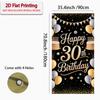 Happy 50th Birthday Door Curtain Rose Text Women Anniversary Polyester Home Decor