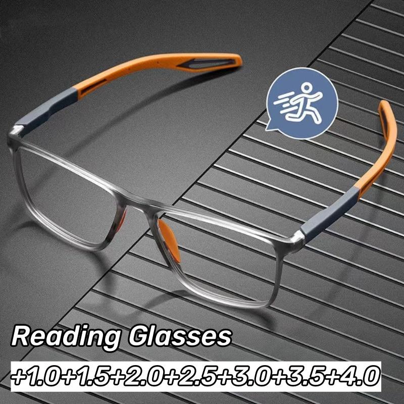 Vintage TR90 Reading Glasses Men Women Retro HD Lens Classic Square Anti Blue Light Sports Eyewear Eye Protection