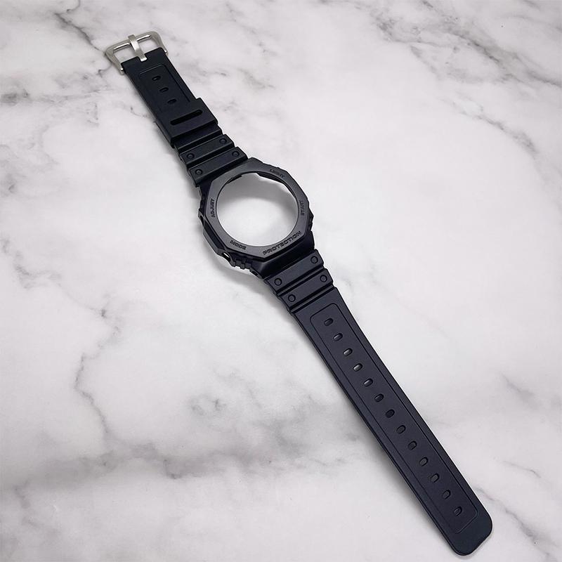 

Аксессуары для часов для GA-2100 Резиновый Сменный Ремешок Безель Корпус GA2100 GA2110 GA-B2100 Полимерный Ремешок для Часов Мужской Спорт Black Strap Button
