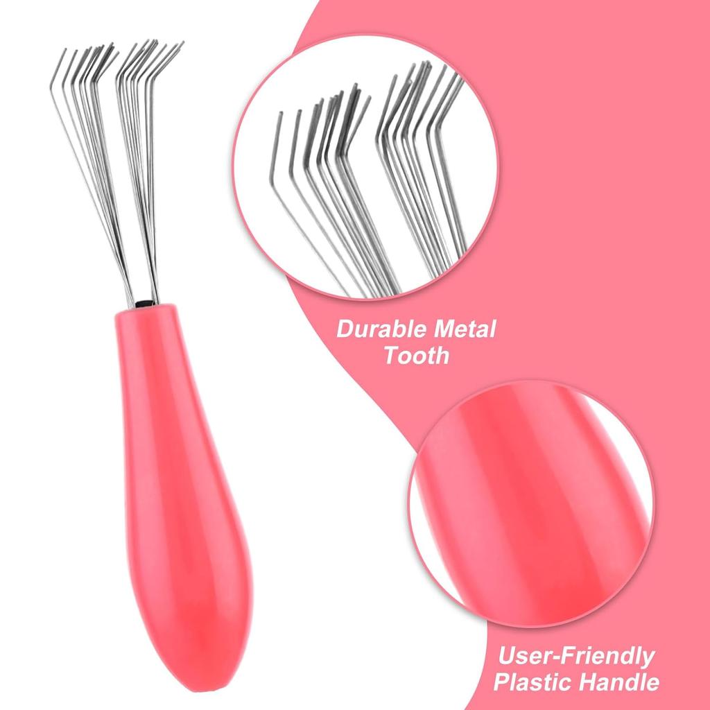 Hair Brush Cleaner and Remover Tool, 2 Pieces Hairbrush Cleaner Tool for Cleaning Combs, Cleaning Brush for Effective Hairbrush Clean, Beauty and
