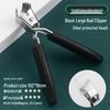 Stainless Steel Slanted Tip Nail Clippers - Large Opening Anti-Splash Cutter for Deep Nail Grooves