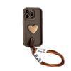 Apple 17Promax Mobile Phone Case Anti-Drop Portable Rope Love Iphone16 Camellia Fine Hole All-Inclusive Silicone Soft