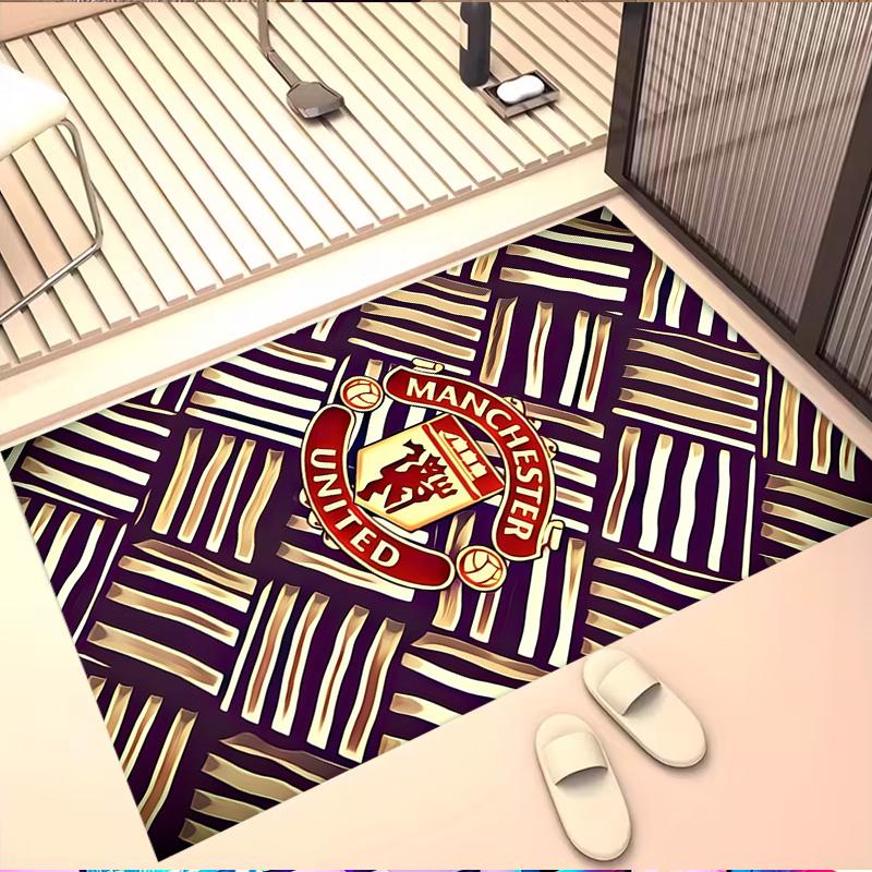 Manchester United F.C Print Rug, Washable Floor Carpet, For Entryway Dorm Laundry Room Office Study, Home Decor Birthday Christmas Gift