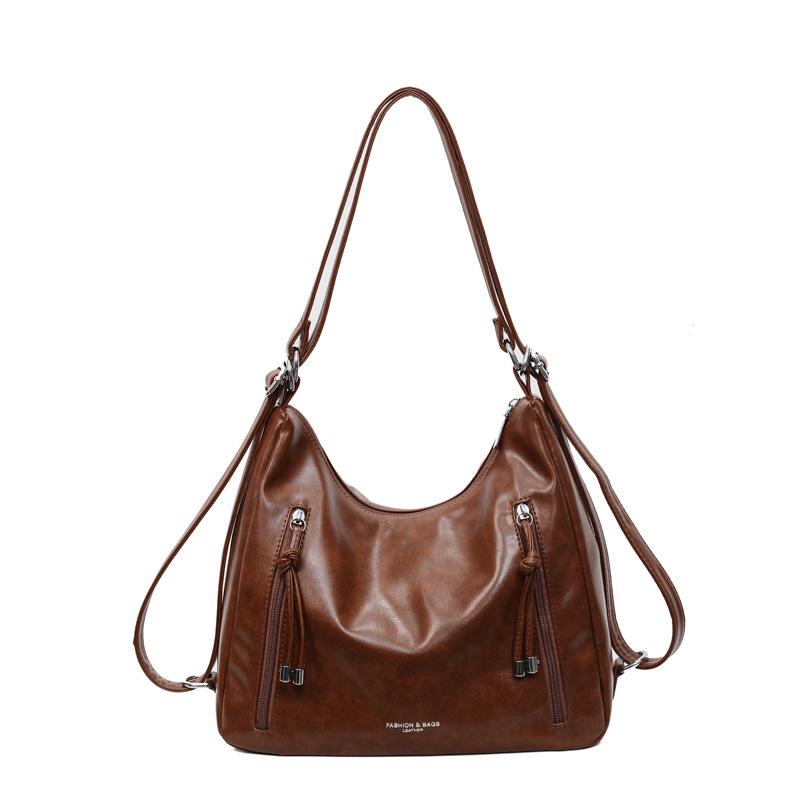 Premium sense 2025 new retro large-capacity bag casual shoulder commuting versatile tote bag messenger bag