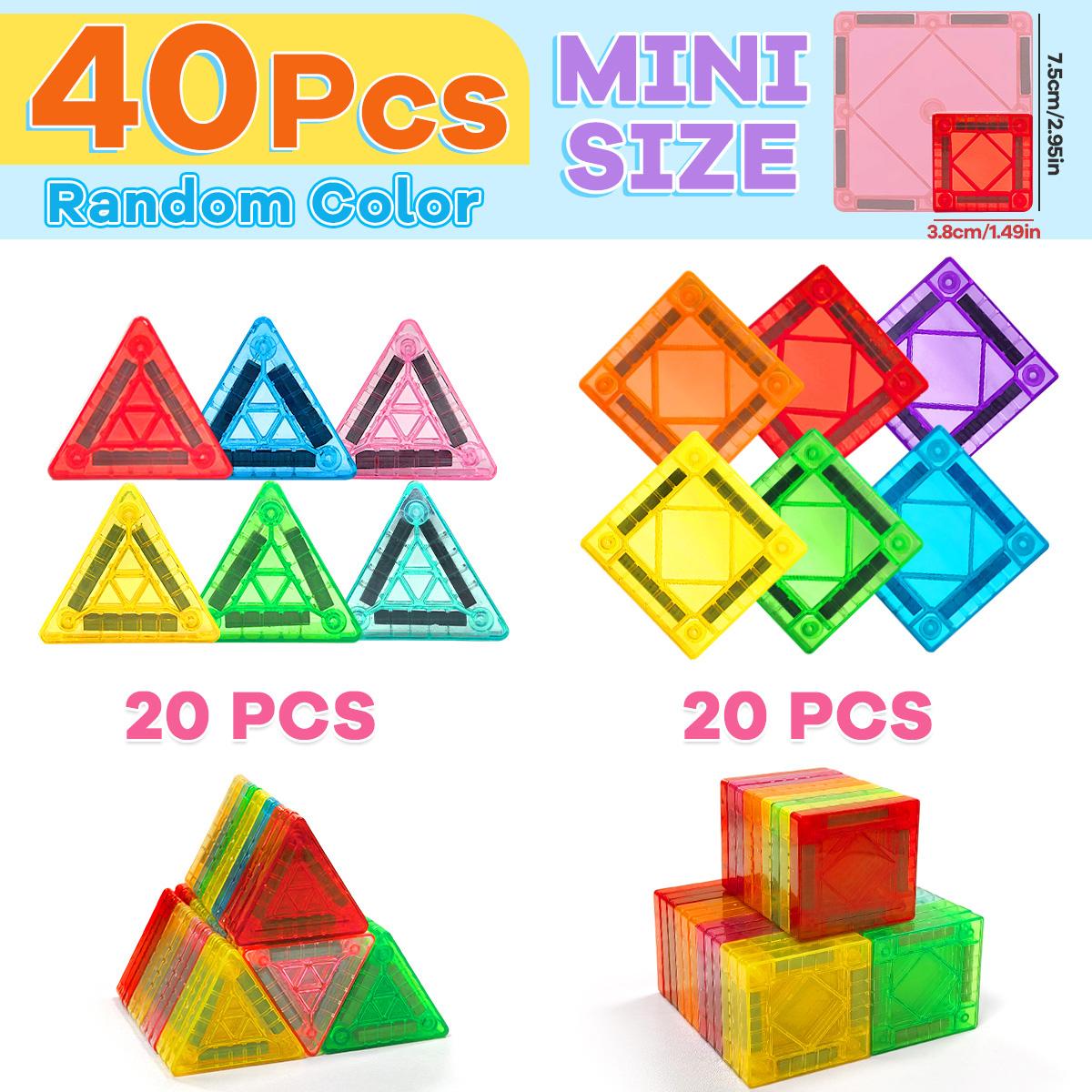 

Magnetic Building Blocks Construction Set DIY Montessori Sensory Educational Toy For 3+ Old Boys Girls Kids Gift 40/80/160PCS