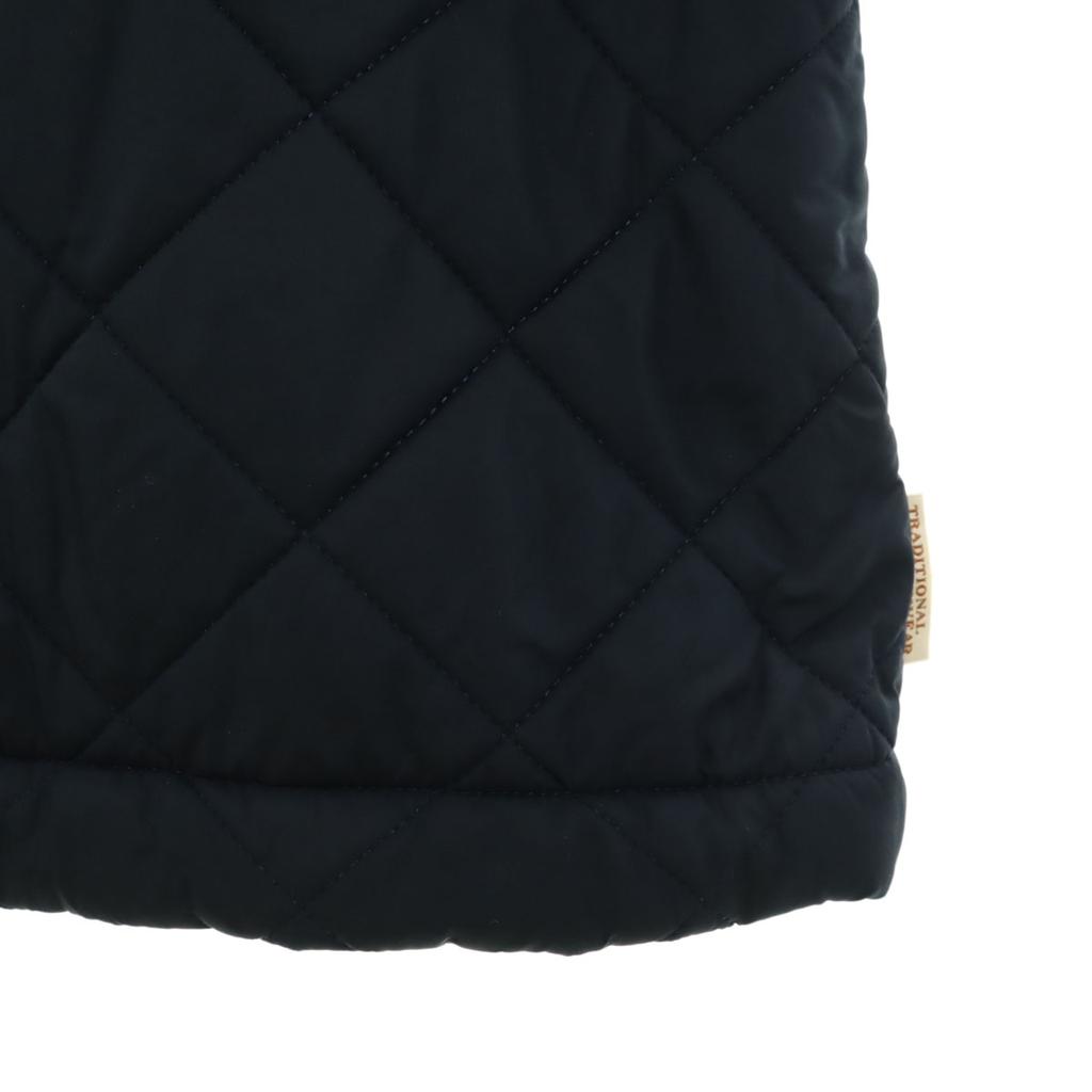 Traditionelle Wetterbekleidung Hergestellt in Großbritannien Gesteppter Mantel 36 Marineblau Rückseite mit Loch Damen Gebraucht
