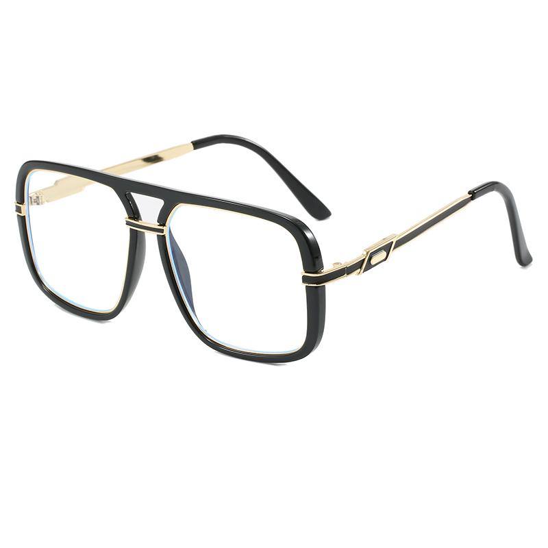 Oversize Sunglasses Fashion Square Metal Glasses Double Bridge Men Gradient Sunglasses Women Eyewear