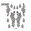 Event Makeup Tattoos Temporary Stickers, Fake Body Arm Chest Shoulder with Black Lace Flower Waterproof Pattern, Non-Irritating Art Sticker