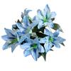 10 Heads Artificial Fake Silk Lilies Flower Bridal Bouquet Wedding Party Decor