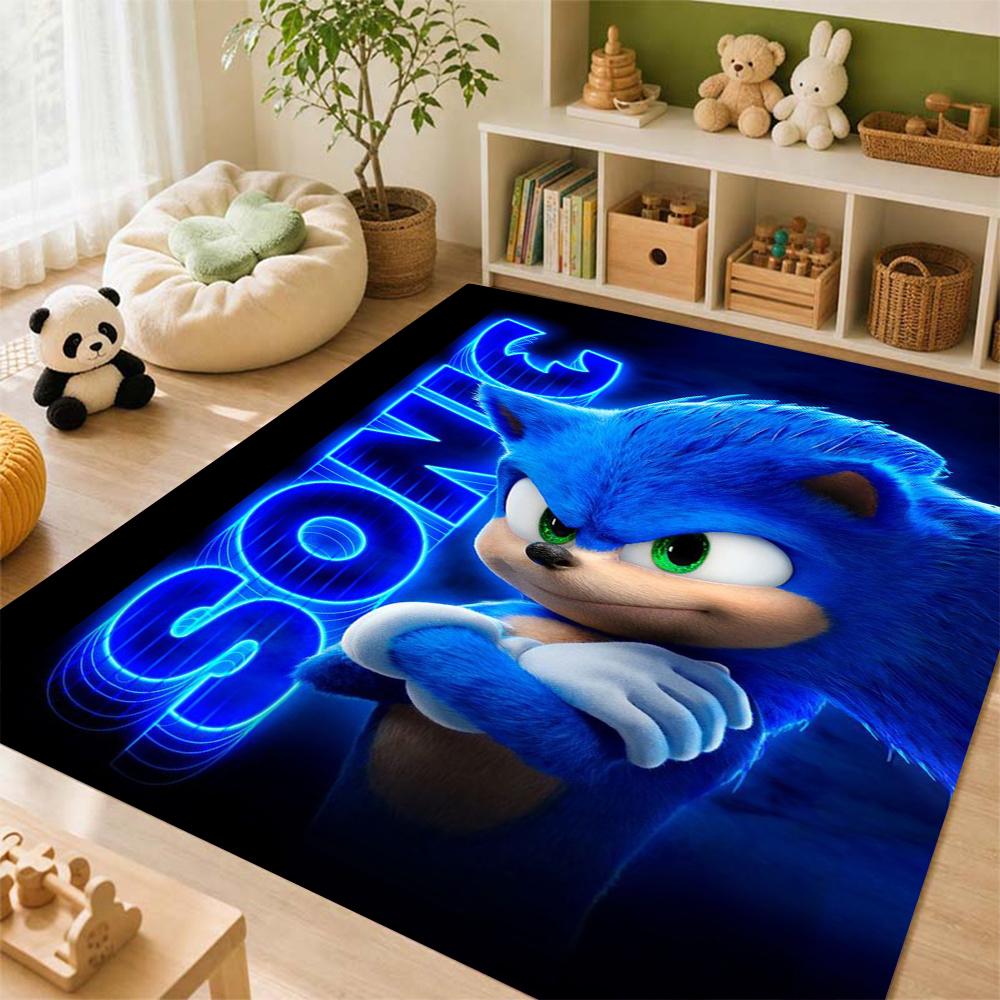 Sonic Hedgehog Carpet Floor Mat Shaggy Rug 8X10 Rug Kids Room Rug Kitchen Floor Mat Fast Drying