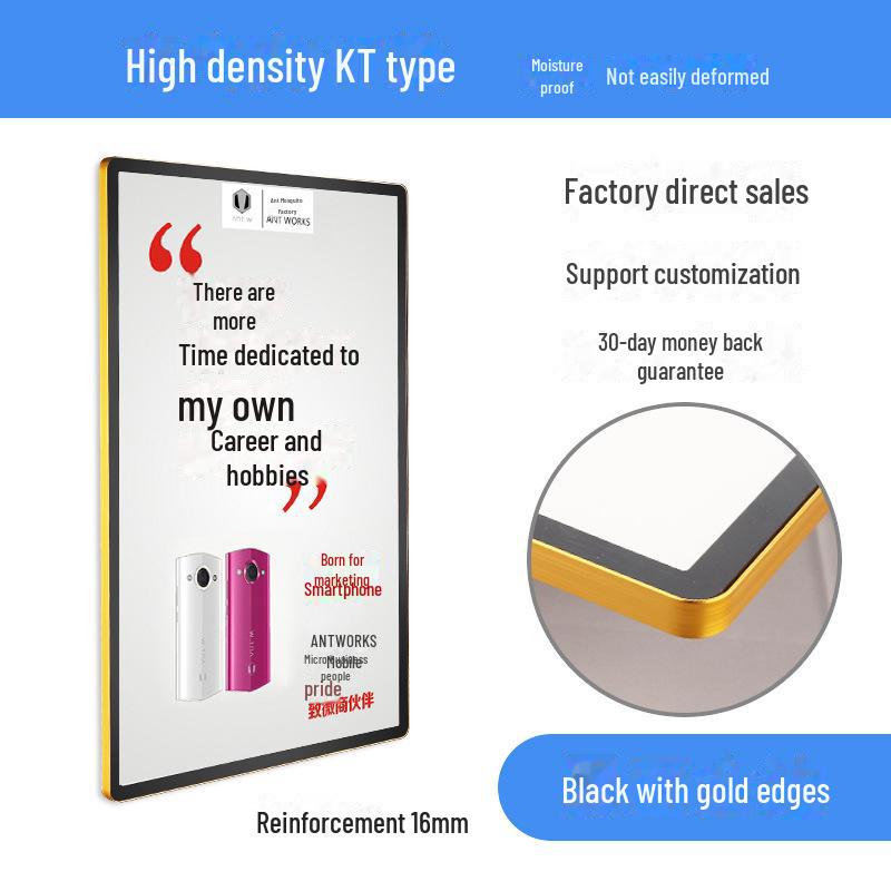 Aluminum Alloy Magnetic Display Board with Rounded Corners for Elevator Billboards