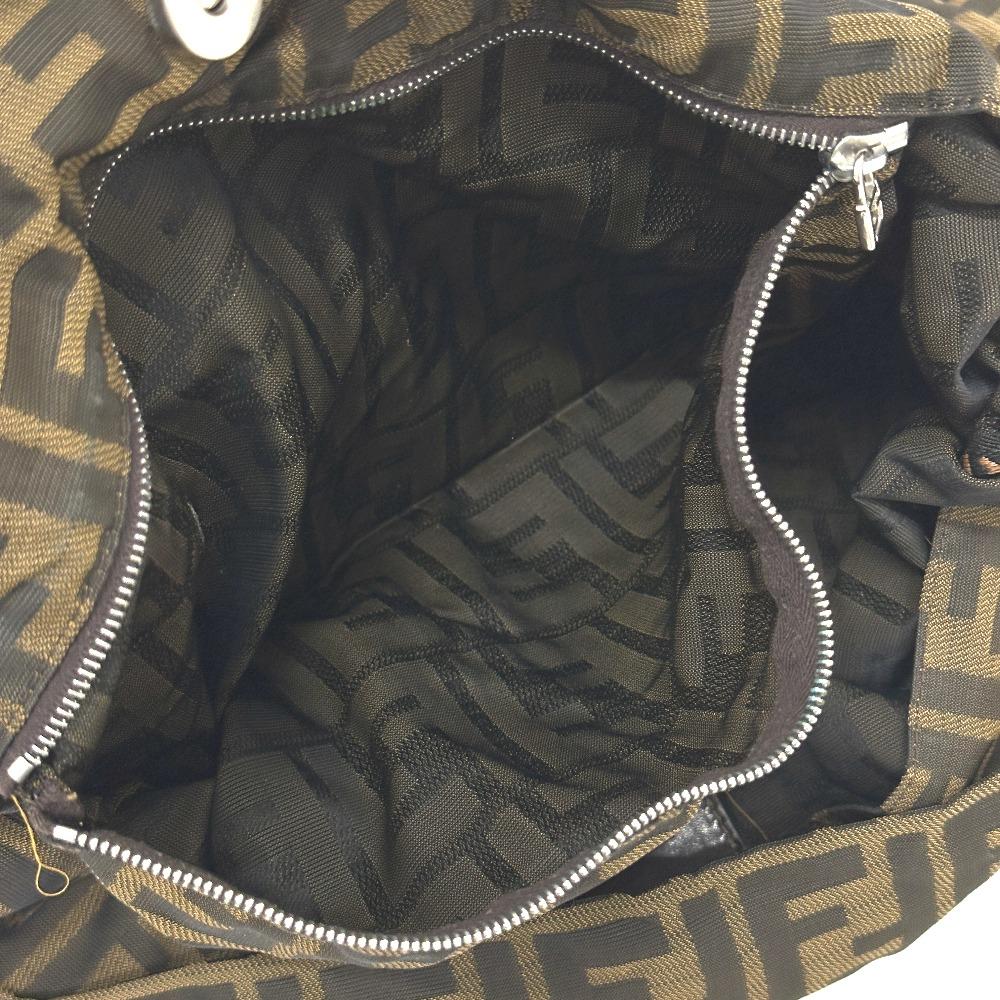 FENDI Zucca pattern Logo Hardware Hand Bag, All-Over Print Shoulder Bag Tote Bag