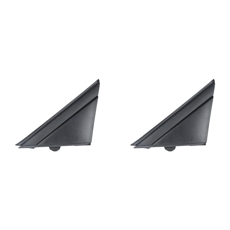2X Left Rear View Mirror Triangle Mirror Decorative Plate 1SH17KX7AA For Fiat 500 2012- Car Accessories Black Left