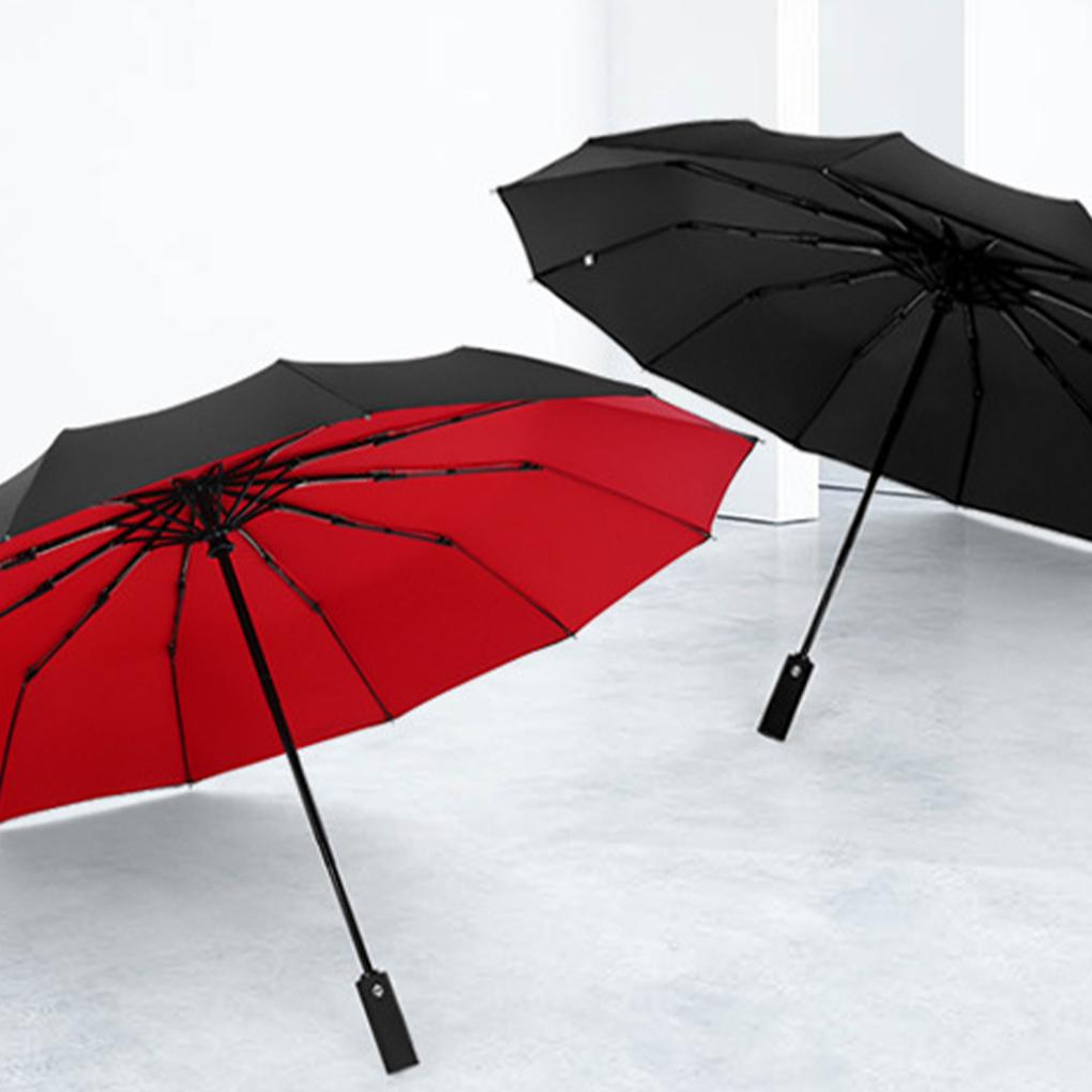 Waterproof Automatic Folding Umbrella For Outdoor Protection 12 Ribs Folding Umbrellas