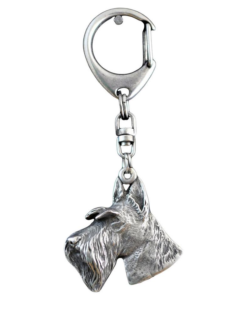 Scottish Terrier, Aberdeen Terrier, Scottie, Aberdeenie I - Versilberter Schlüsselanhänger mit Hund, Handtaschen-Dekoration, Rucksack-Anhänger der Marke Art-Dog