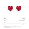 MODIAN 925 Sterling Silver Charming Romantic Red Enamel Heart Tiny Stud Earrings For Women Daily OL Fine Jewelry
