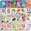 Animal Friends Cute Cartoon Puzzle Stickers For Kids Fun Interactive Learning Pack 48 Of