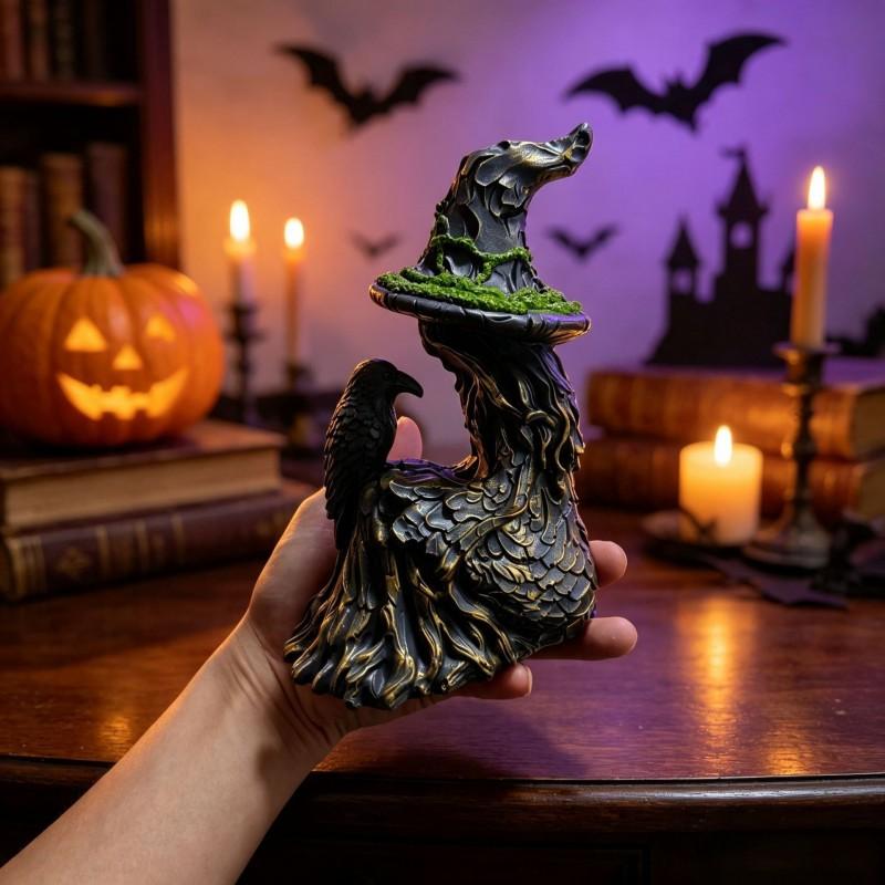 Halloween Witch Statue Resin Decor Home Living Room Party