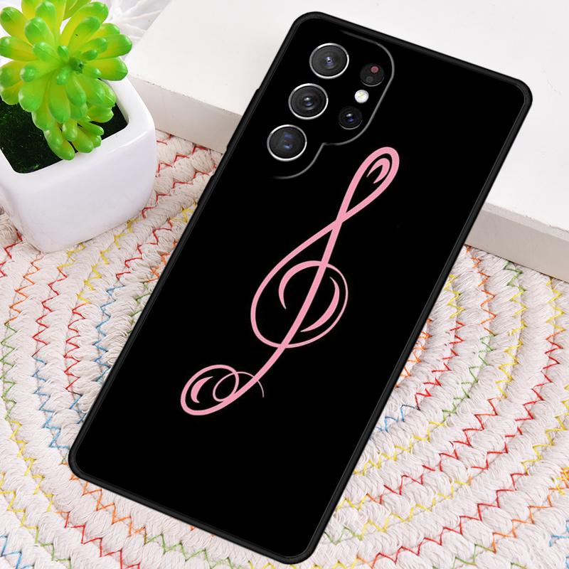 Treble Clef Music Note TPU Phone Case For Samsung Galaxy Note 10 Pro S26 S25 S24 S23 S22 Ultra Plus S21 FE S20 Shockproof Cover