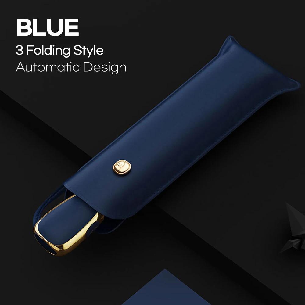 

Плоский автоматический зонт для женщин, сверхлегкий дорожный зонт от солнца, роскошный анти-УФ-портативный зонтик от солнца