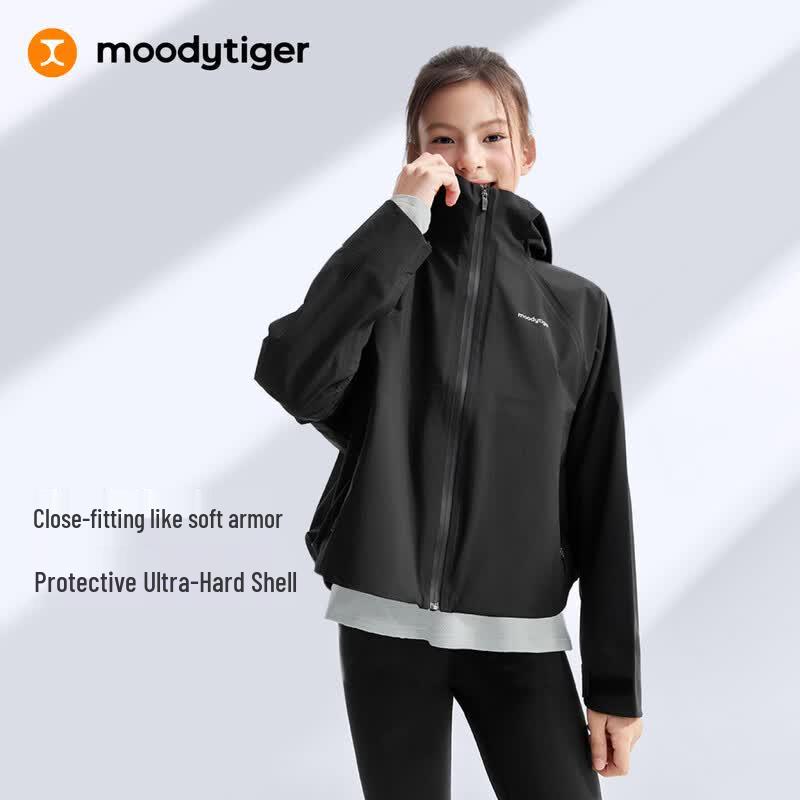 Moodytiger Girls' Breathable Water-Repellent Hooded Jacket