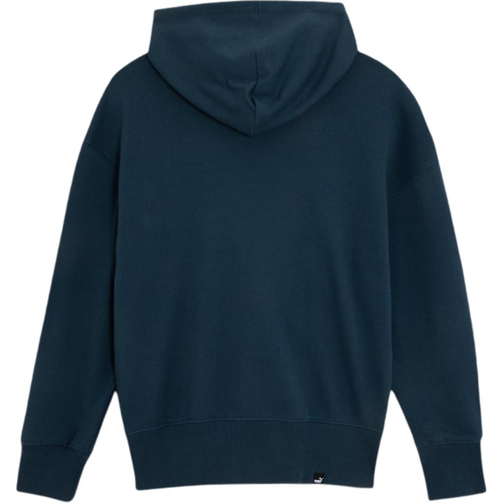 Puma Logo Embroidered Hooded Long Sleeve Sweatshirt Women sweatshirt Midnight-Blue 676653-16