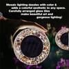 Luce Solare a Disco Mosaico, Illuminazione da Giardino Impermeabile in Vetro, Luci LED Decorative Colorate per Sentieri dal Tramonto all'Alba